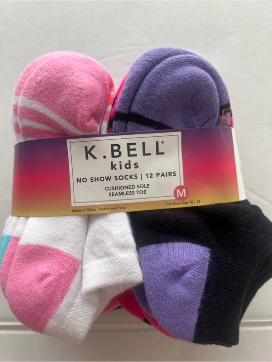 K. Bell Other - K. Bell Kids No-Show Socks - Pink & Purple (12 Pairs)
